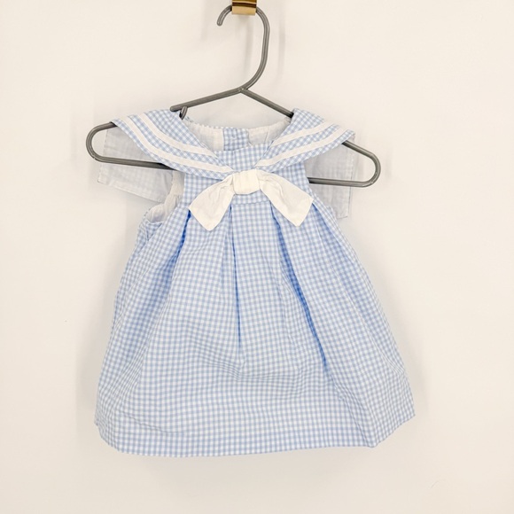 Janie and Jack Blue and White Gingham Dress - Picture 1 of 3